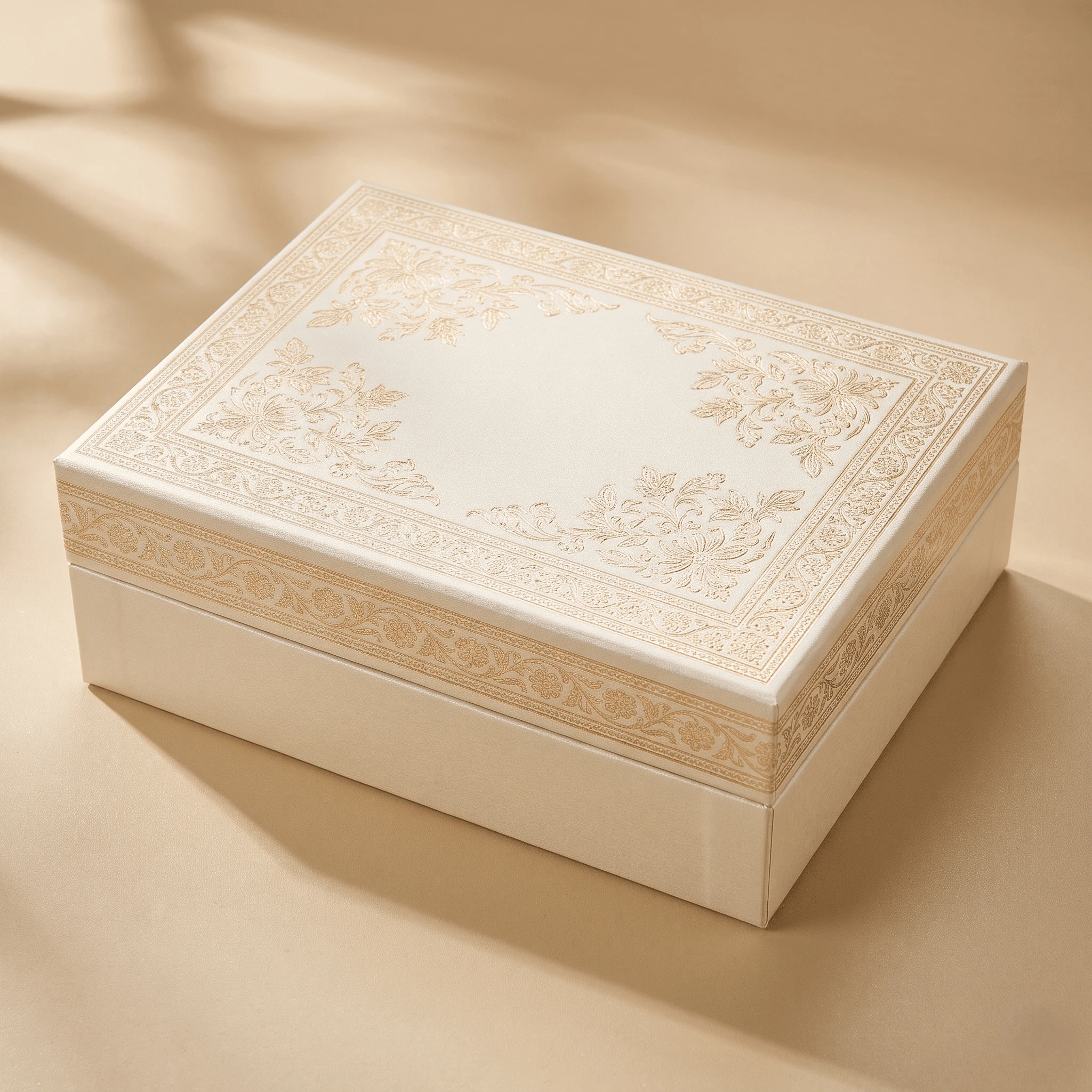 Pearl Ivory & Champagne Gold Mithai Gift Box